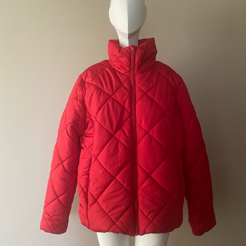 Joe Fresh Red Puffer Jacket - Large